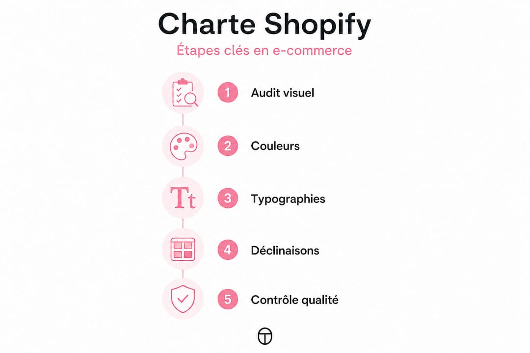 Infographie : les étapes clés pour créer une charte graphique sur Shopify