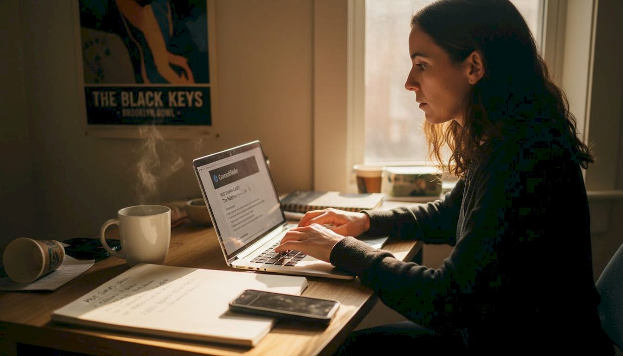 Person verifying mutual concert connection message