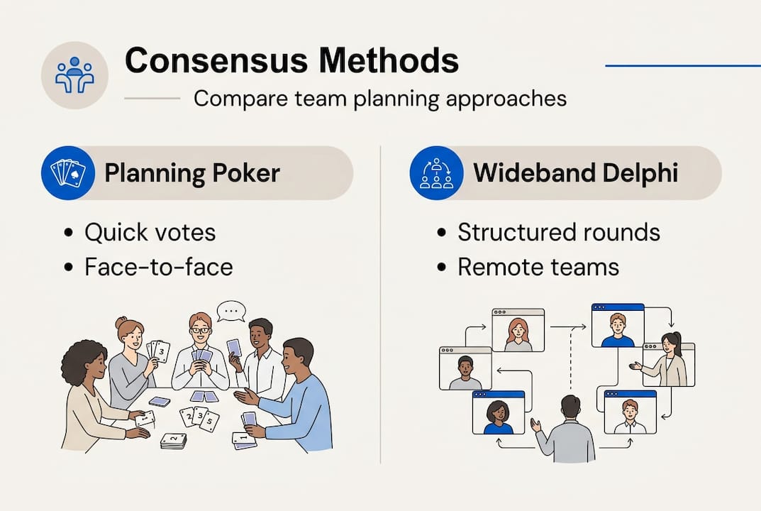 Infographic comparing consensus estimation methods
