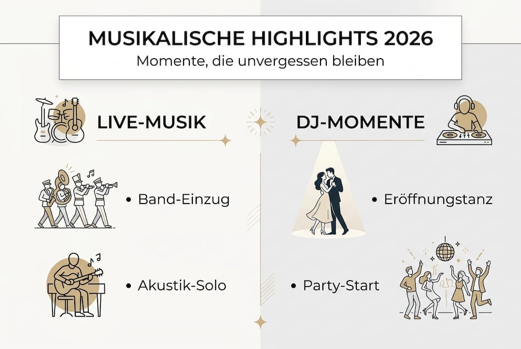 Grafik: Die musikalischen Highlights einer Hochzeit
