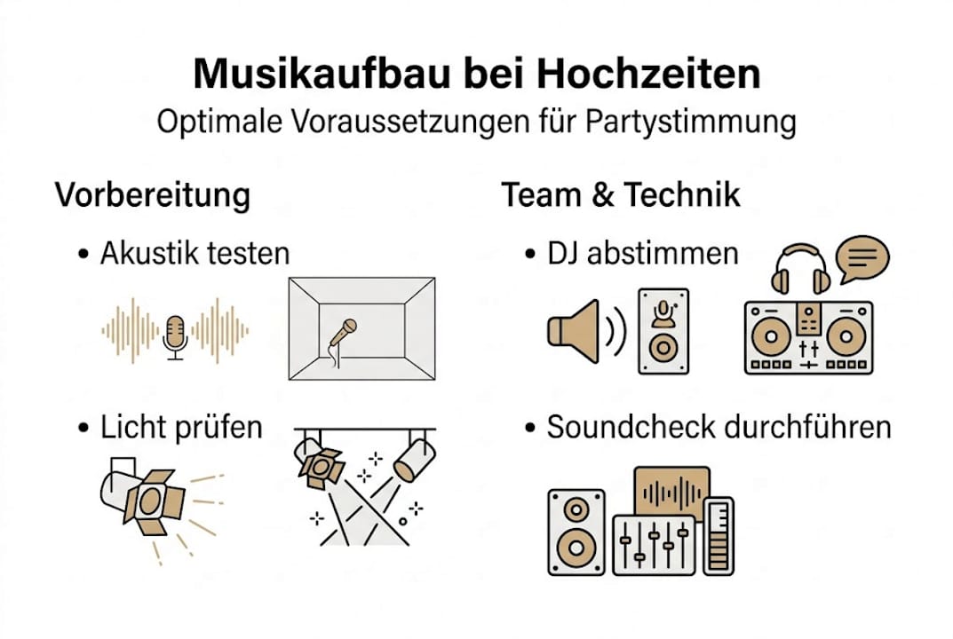 Infografik: Was ist beim musikalischen Ablauf einer Hochzeit zu beachten?