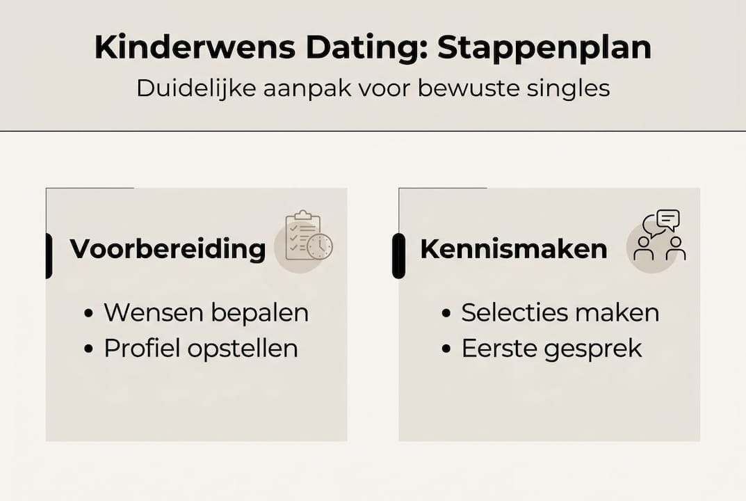 Infographic: stappenplan voor daten met een kinderwens