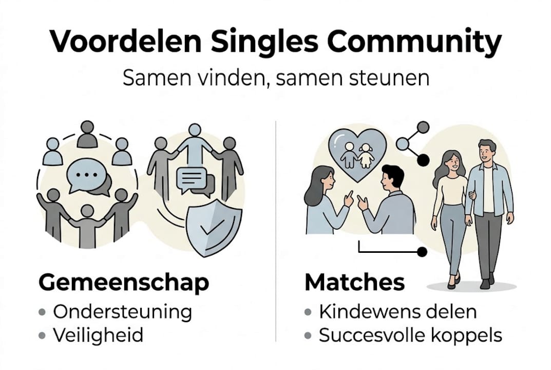 Infographic: de pluspunten van een community voor singles met een kinderwens