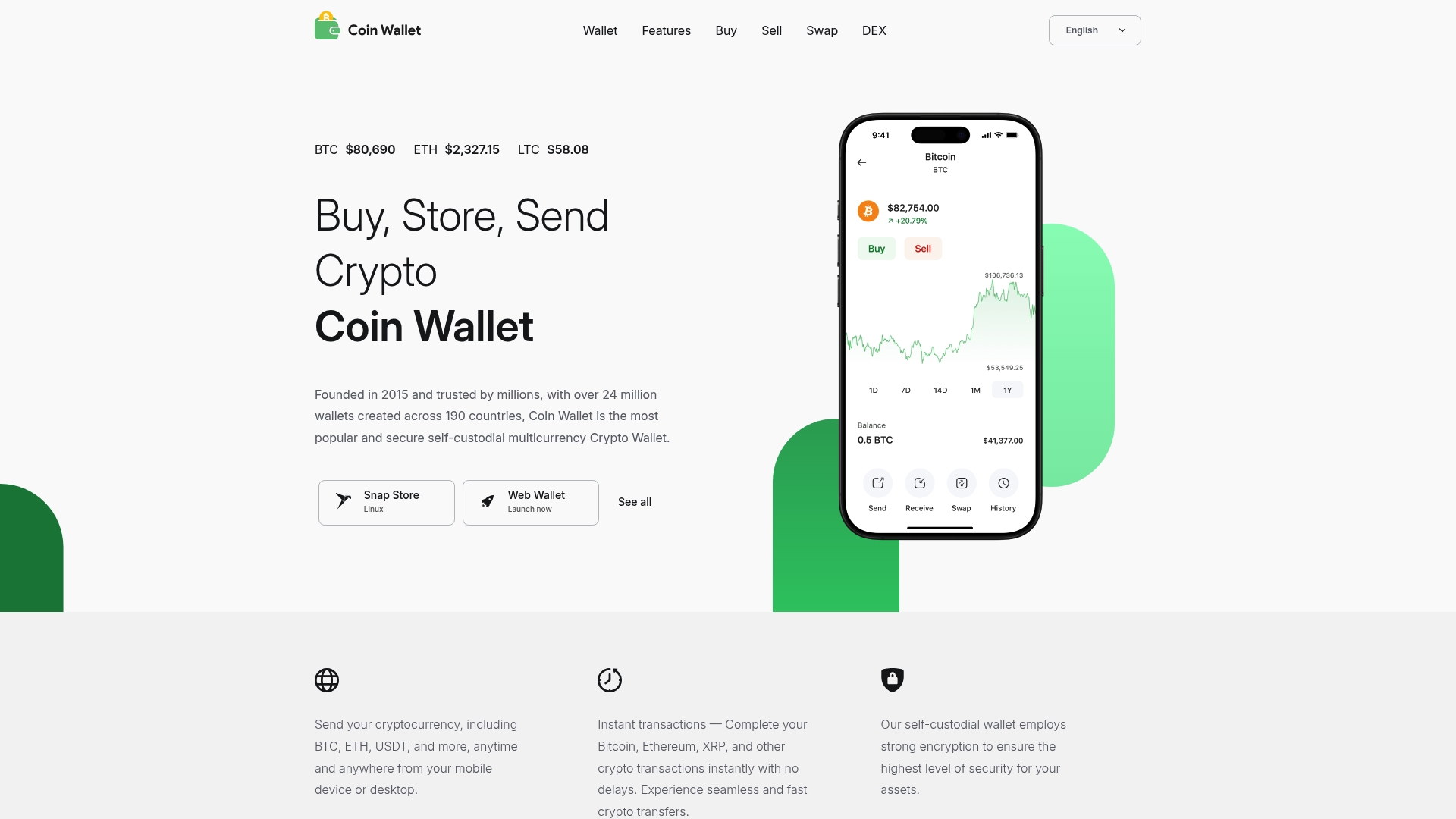 Coin Wallet Multi-Chain-Wallet mit Bitcoin, Ethereum und Monero auf Desktop und Mobile