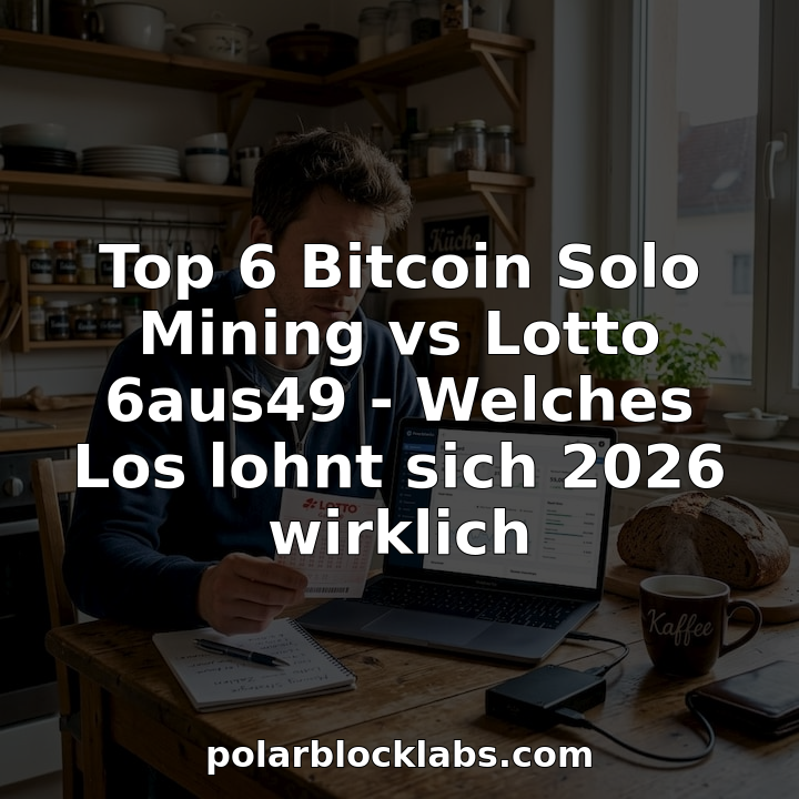 Mann vergleicht am Laptop einen Lottoschein mit einem Krypto-Gadget.