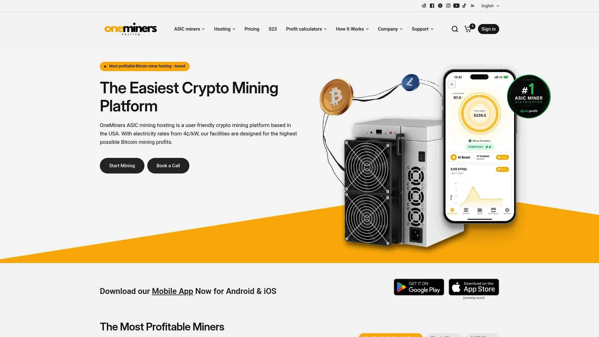 OneMiners Dashboard