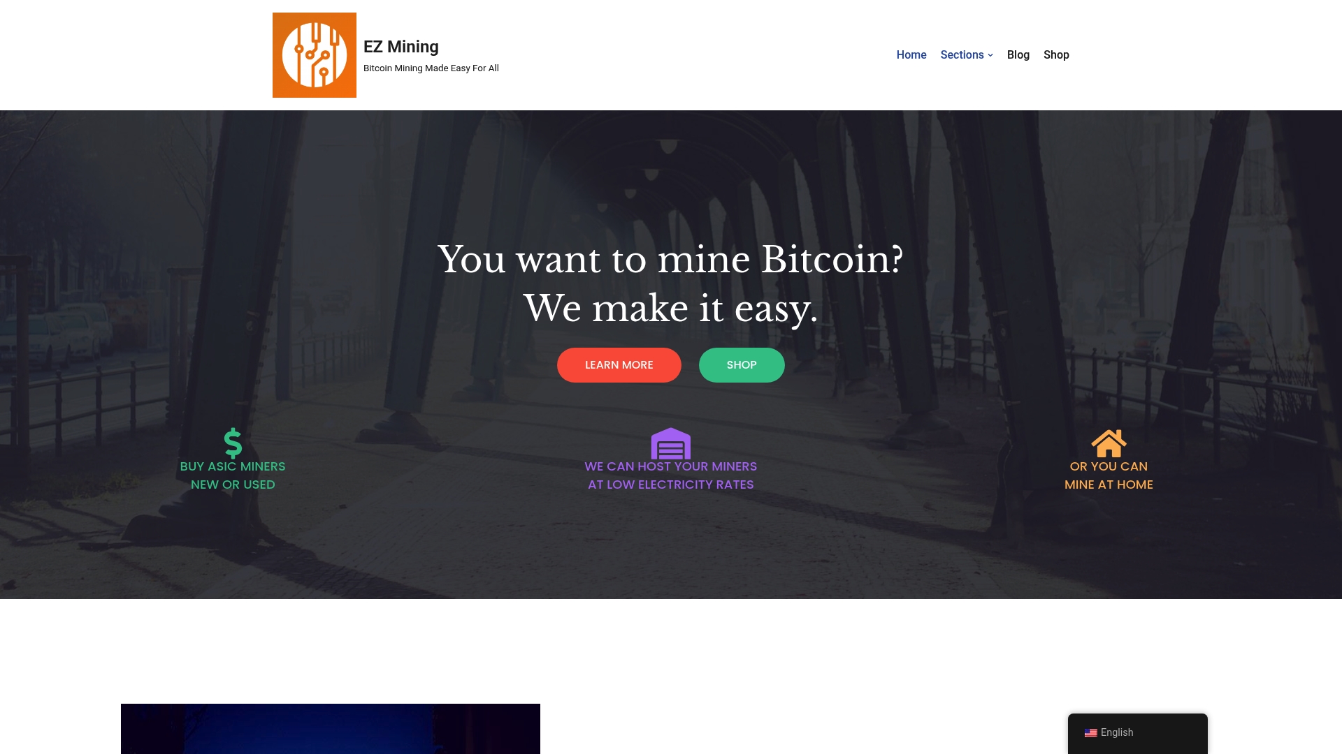 EZ Mining Webseite