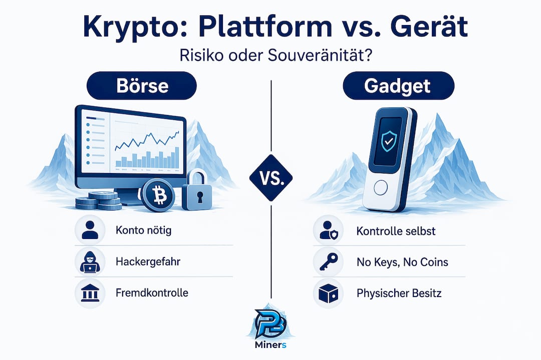 Infografik: Die Vorteile von Online-Börsen im Vergleich zu physischen Hardware-Gadgets
