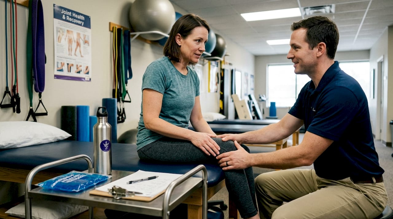 Physical therapy session for injury recovery