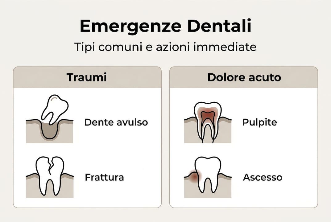 Infografica sulle principali tipologie di emergenza e sulle relative modalità di intervento