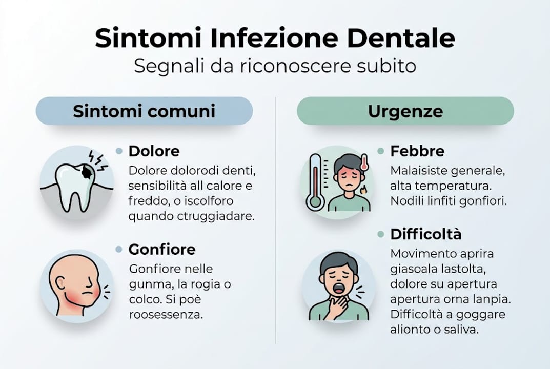 Infografica: come riconoscere i sintomi di un’infezione ai denti