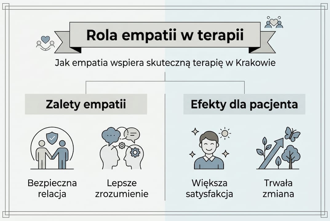 Infografika: Dlaczego empatia jest kluczowa w terapii? Poznaj jej najważniejsze korzyści