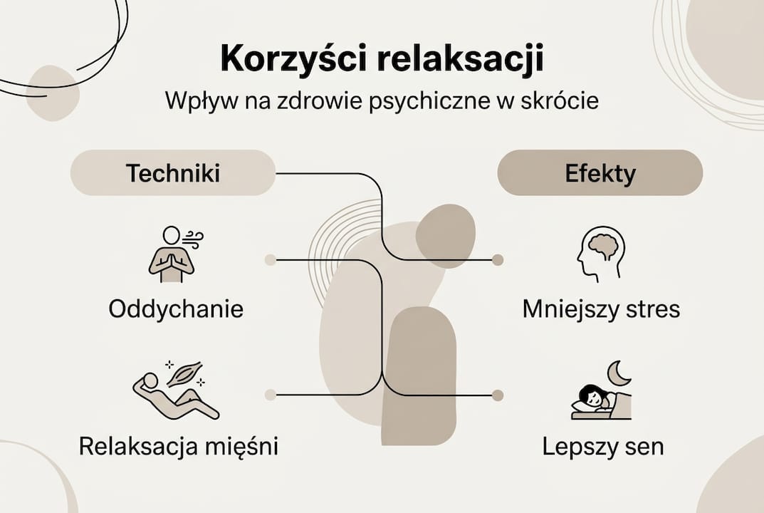 Infografika: Jak relaks wpływa na nasze zdrowie psychiczne