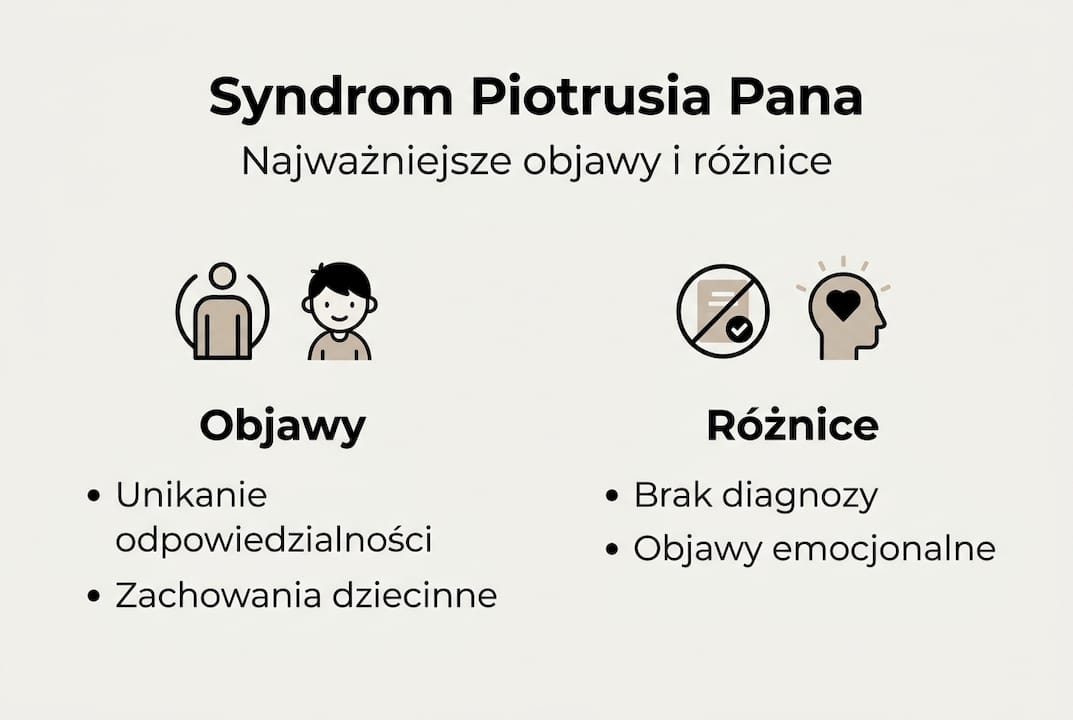 Infografika: Jak rozpoznać syndrom Piotrusia Pana i czym się wyróżnia?
