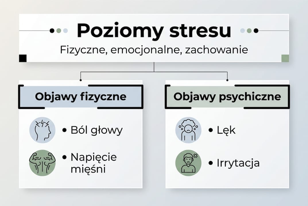 Infografika: etapy stresu i ich objawy