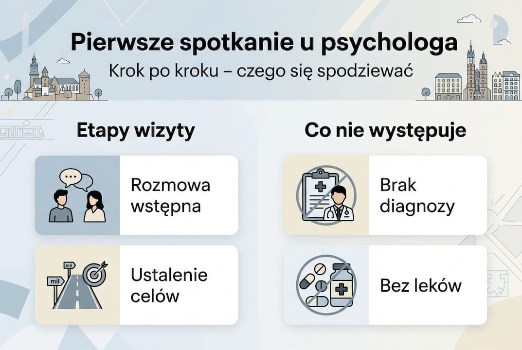 Infografika: jak przebiega i na co zwrócić uwagę podczas pierwszej wizyty