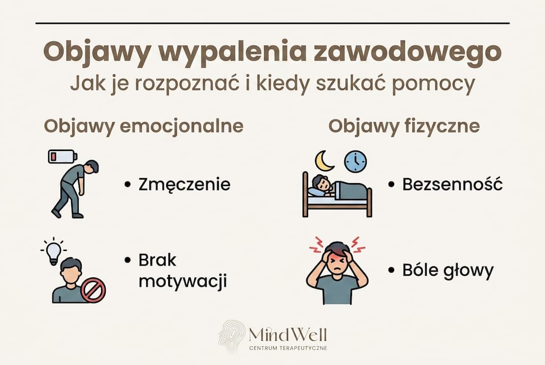 Infografika: Najważniejsze sygnały świadczące o wypaleniu zawodowym