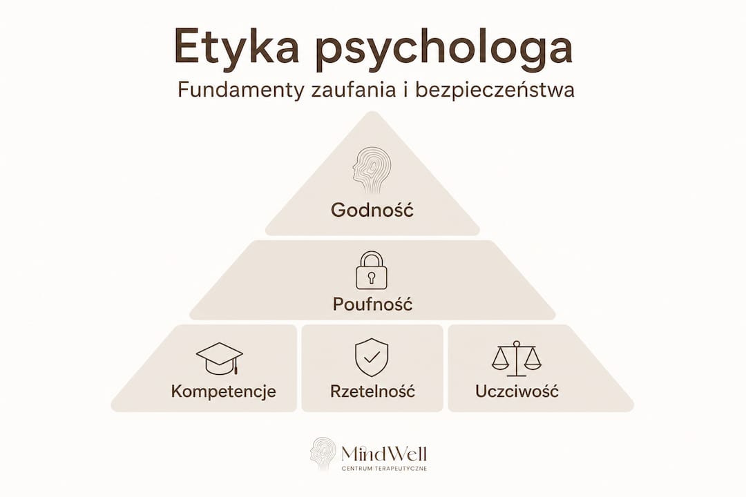 Podstawy etyki w pracy psychologa to przede wszystkim szacunek dla godności człowieka, zapewnienie pełnej poufności oraz nieustanne dbanie o własne kompetencje zawodowe.