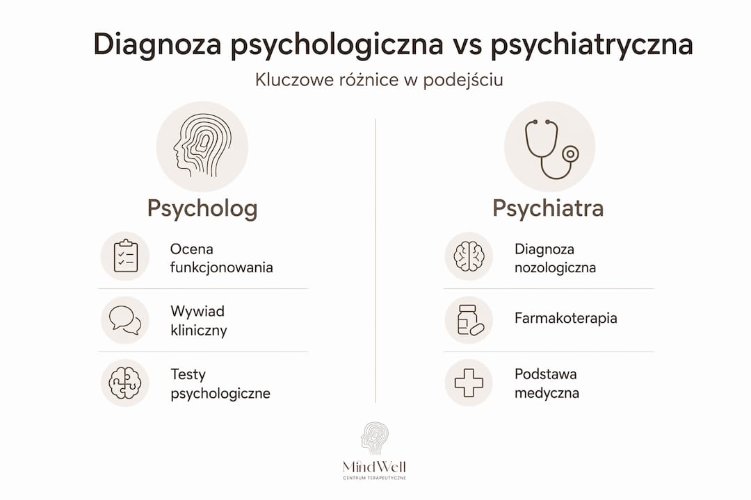 Infografika: czym różni się psycholog od psychiatry?