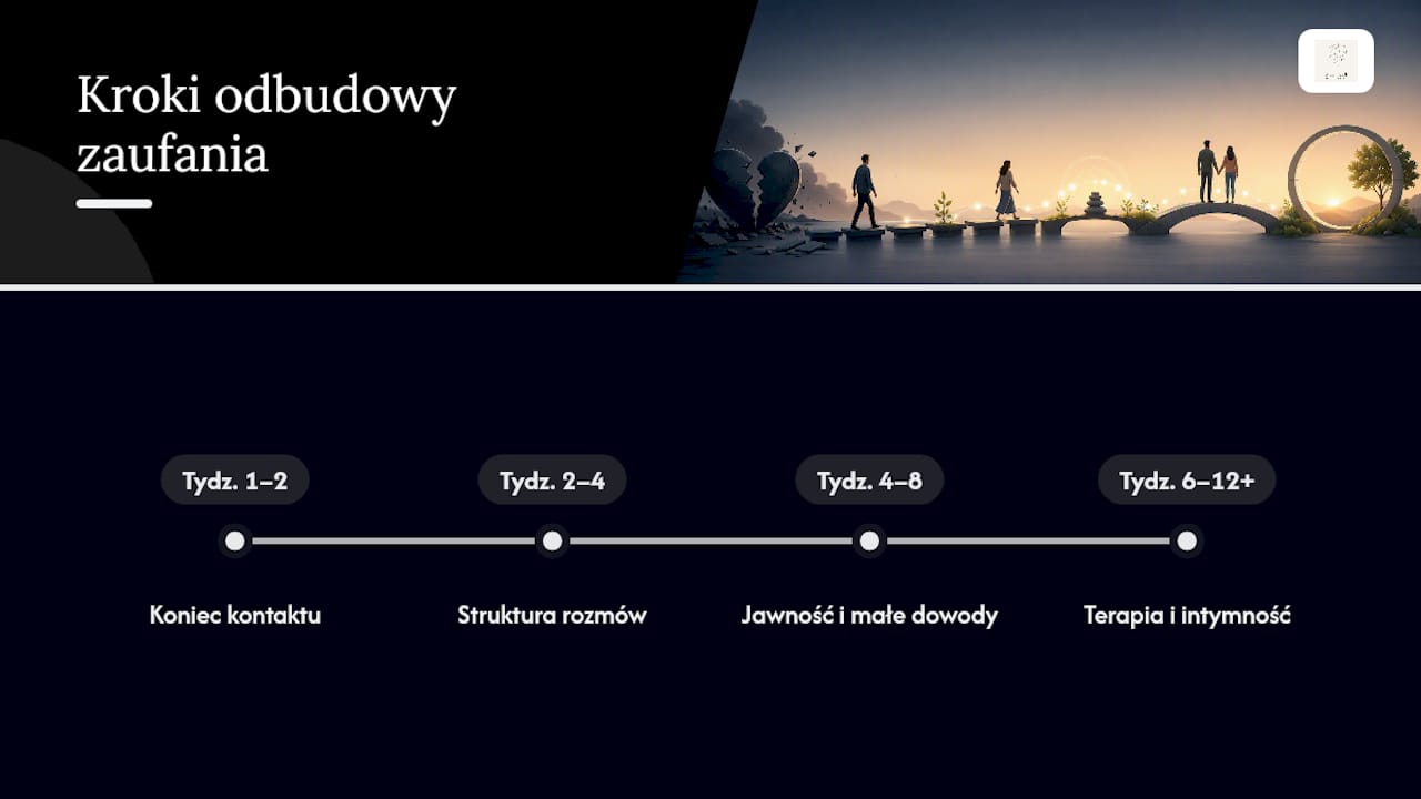 Infografika: 12-tygodniowy plan odbudowy zaufania