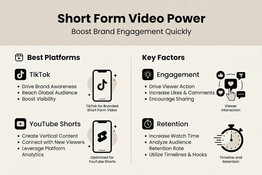 Infographic on best platforms and key video factors