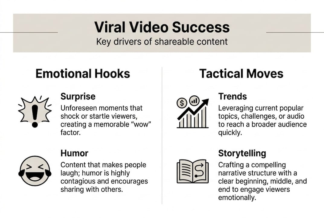 Infographic of viral video success factors