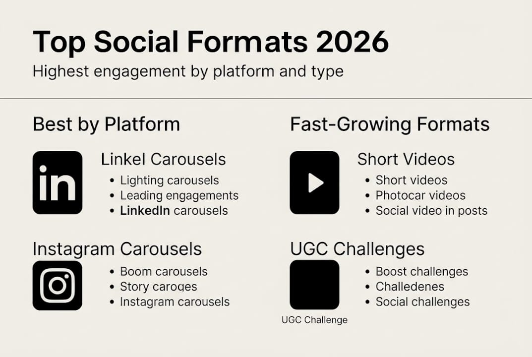 Infographic compares engagement for leading formats