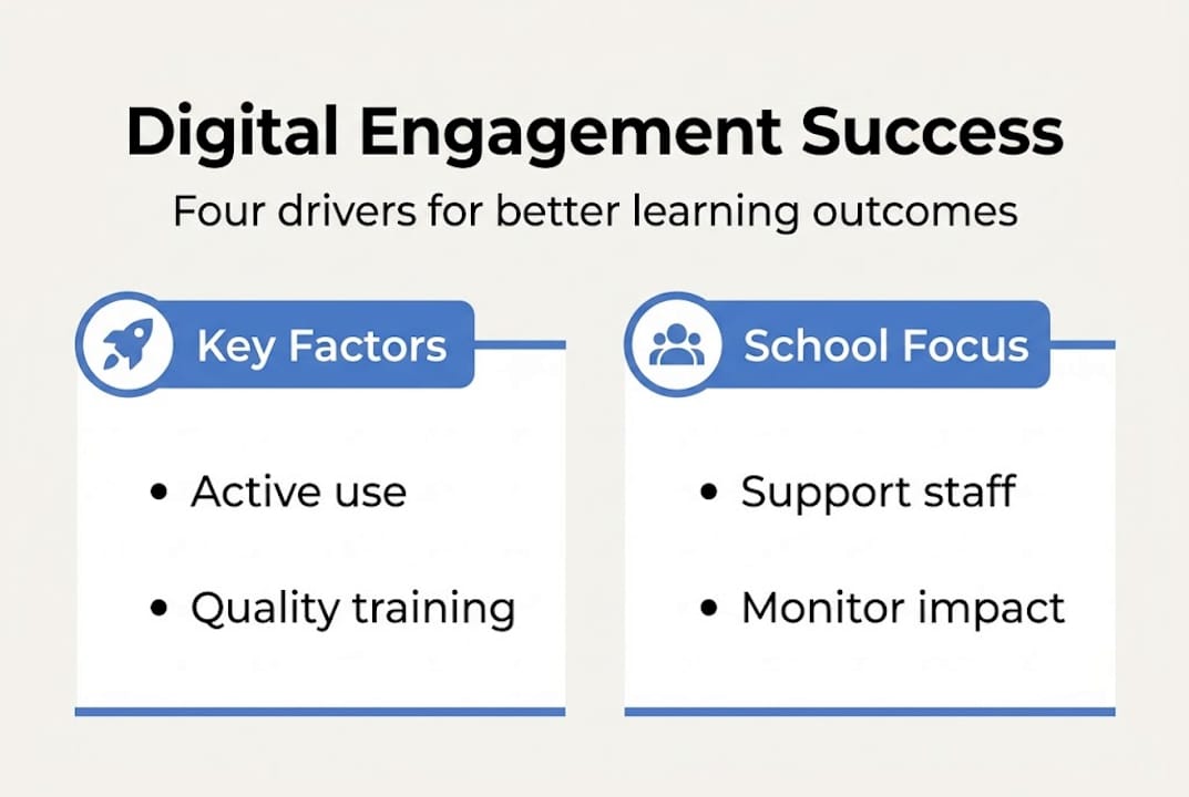 Infographic summarizing keys to digital engagement