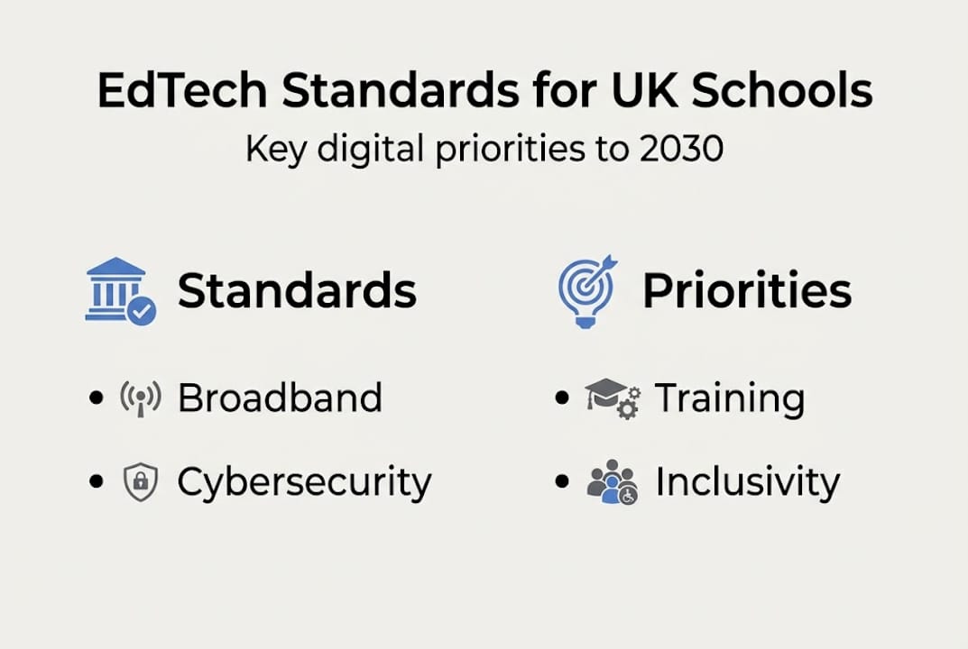 Infographic of UK EdTech standards overview