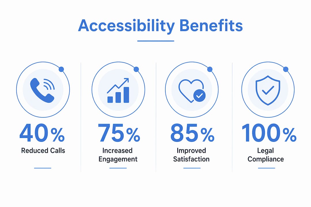 Infographic showing benefits of accessible school websites
