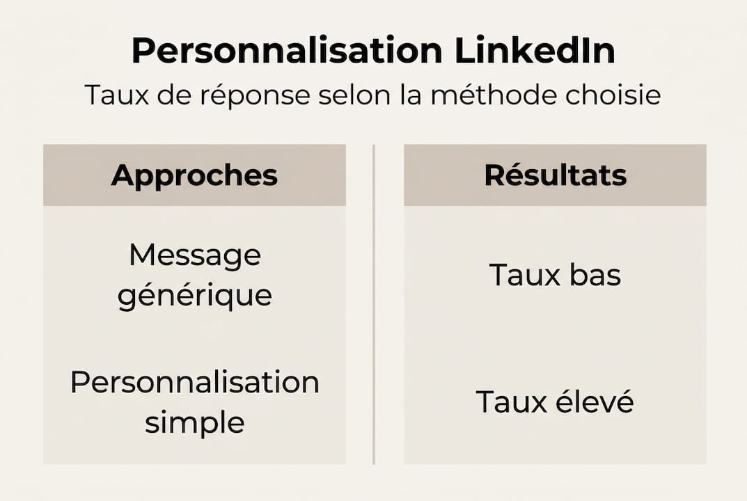 Infographie : panorama des différentes méthodes de personnalisation sur LinkedIn