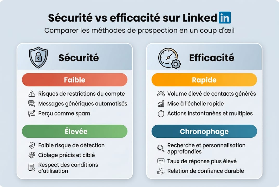 Infographie : comment sécuriser et optimiser votre prospection sur LinkedIn