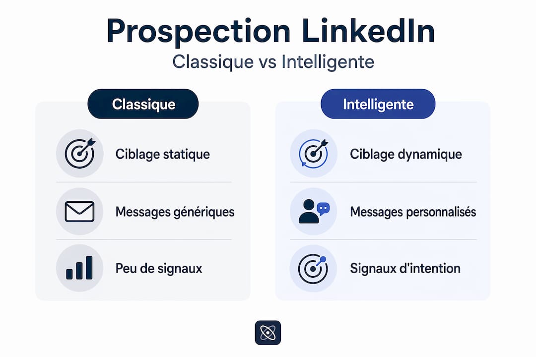 Panorama visuel des différentes méthodes de prospection sur LinkedIn