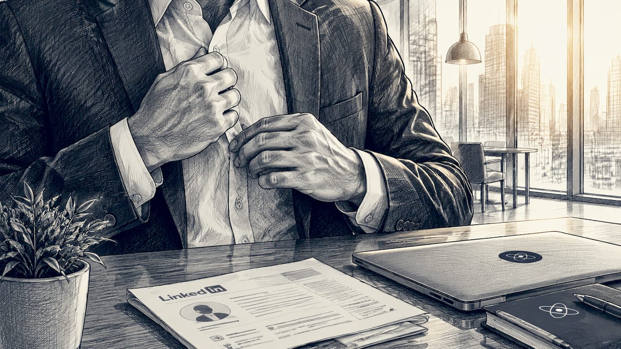 Homme en train de soigner son profil LinkedIn pour un rendu professionnel