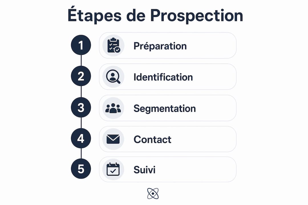 Les grandes étapes de la prospection sur LinkedIn en un clin d’œil