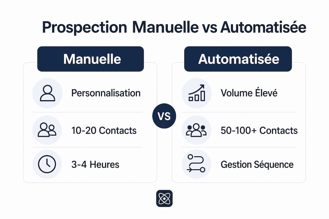 Infographie : manuel ou automatisé, quel mode de prospection choisir ?