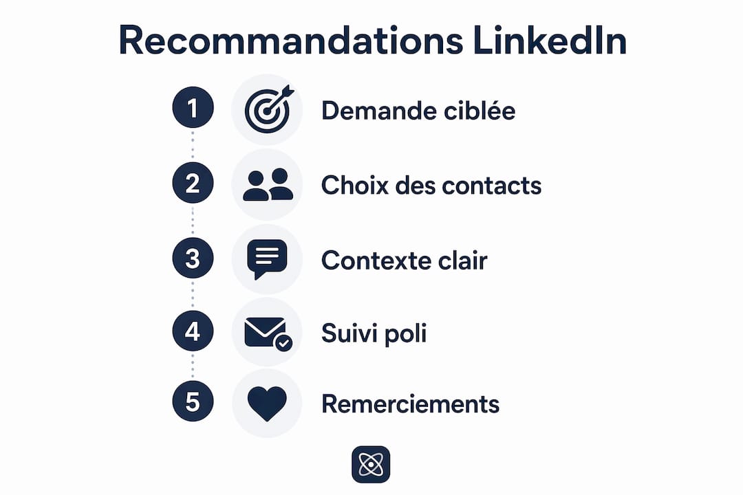 Infographie : les clés pour rédiger des recommandations LinkedIn percutantes