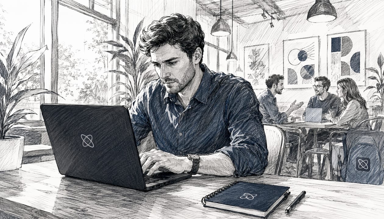 Des mains en train d’utiliser un ordinateur pour naviguer sur LinkedIn et profiter de ses fonctionnalités.