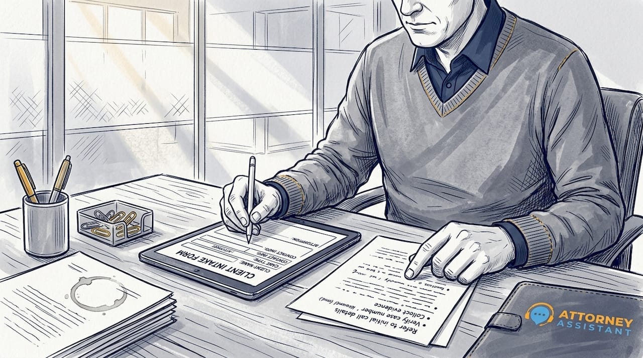 Client filling personal information form