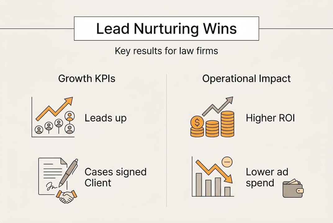 Infographic on law firm lead nurturing results