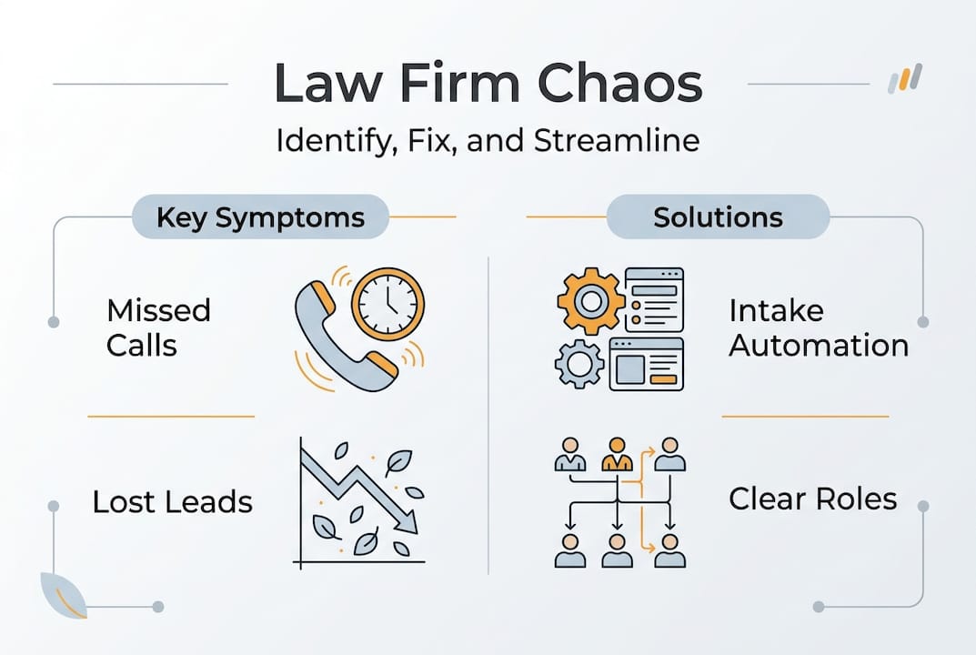 Infographic showing chaos symptoms and solutions
