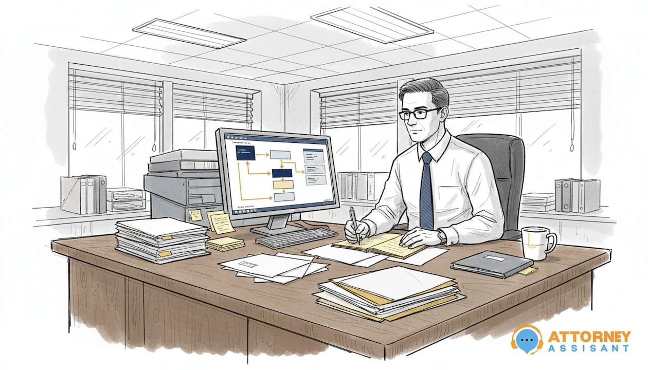 Attorney updating integrated case management system