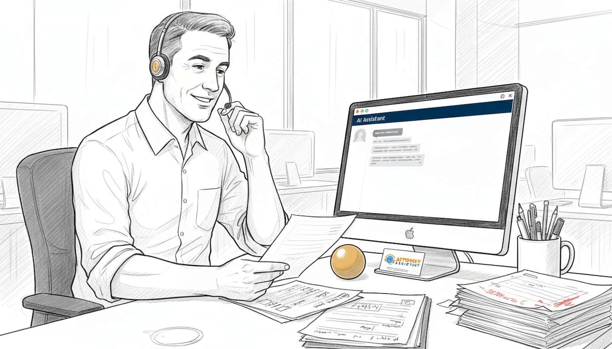 Human legal intake specialist in hybrid workflow