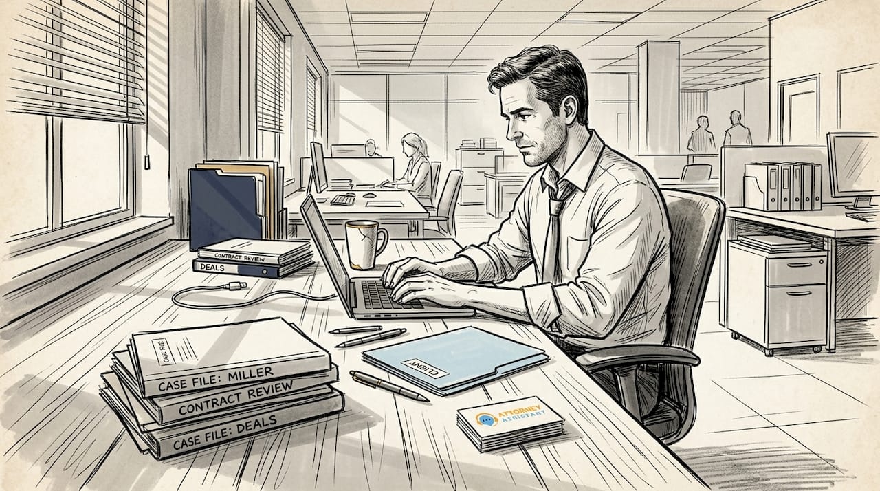 Attorney following up with clients digitally