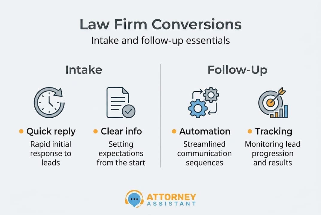 Infographic with intake and follow-up elements