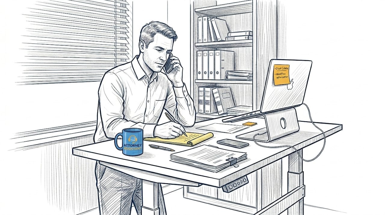 Attorney following up with client call