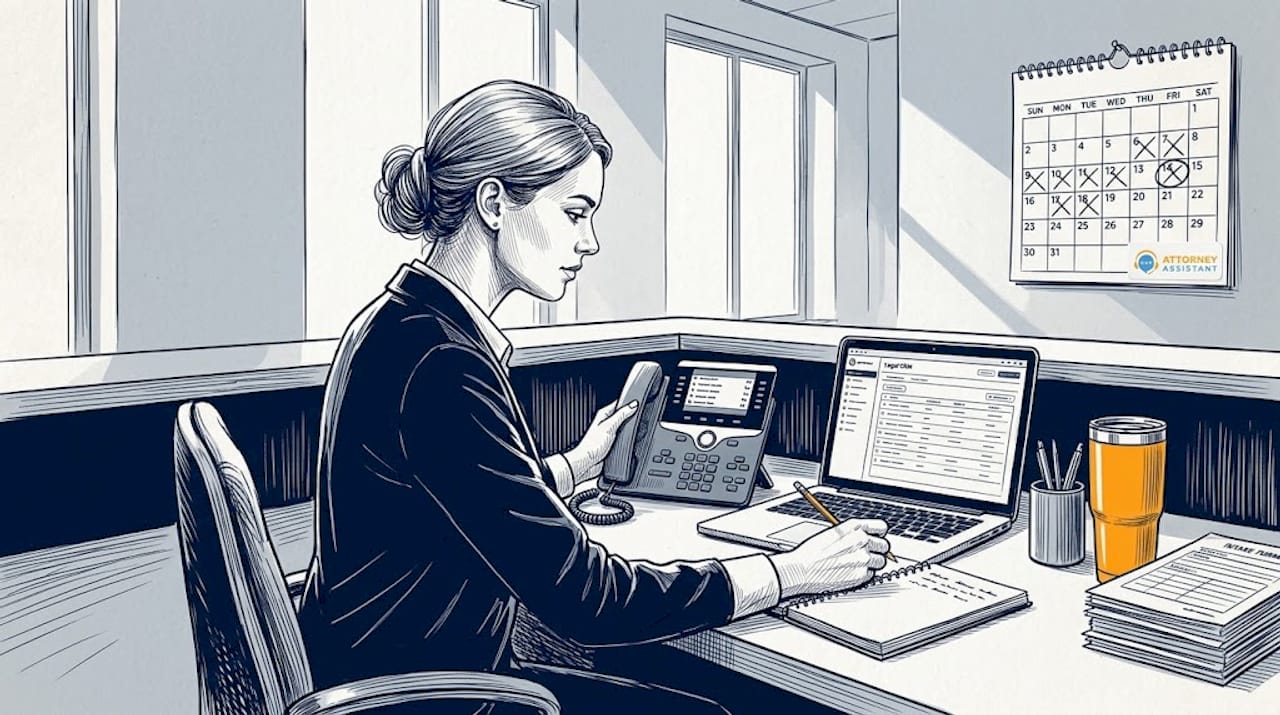 Receptionist logging missed intake calls