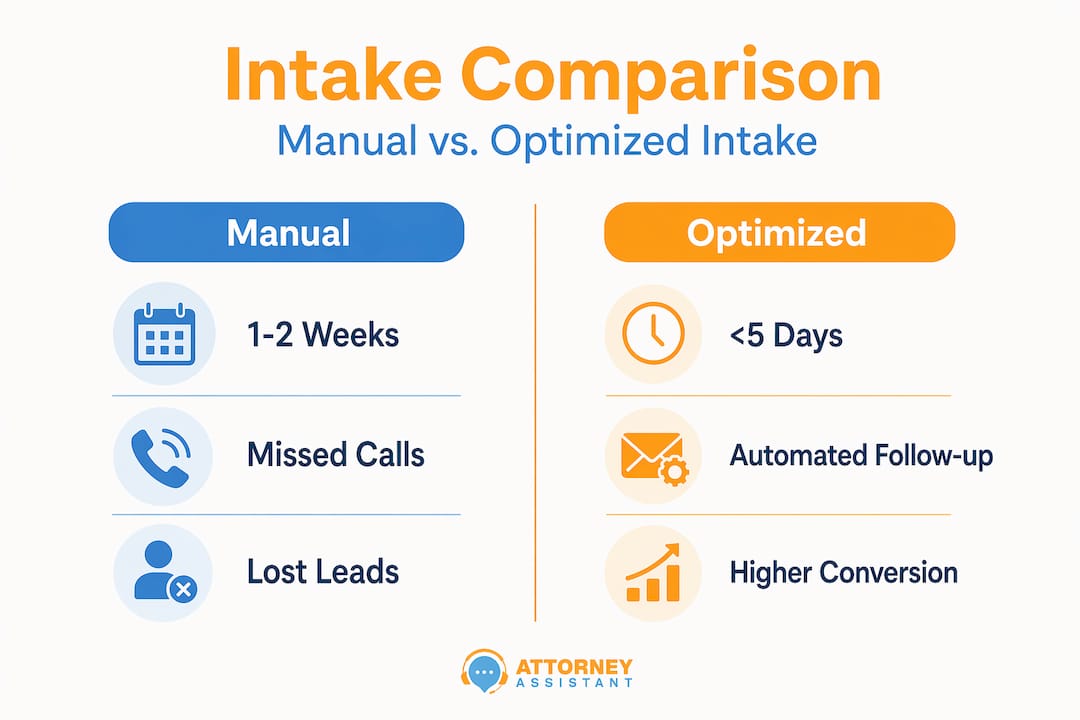 Infographic comparing manual and optimized intake