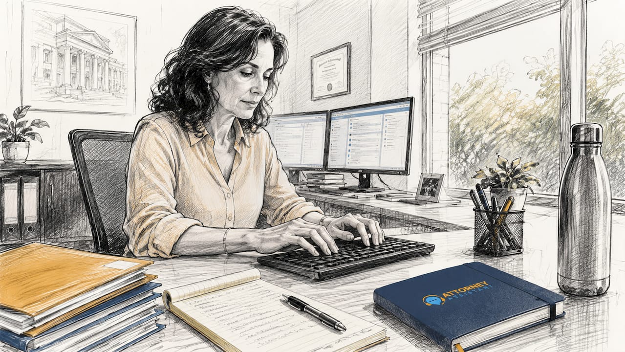 Legal assistant entering lead data in CRM