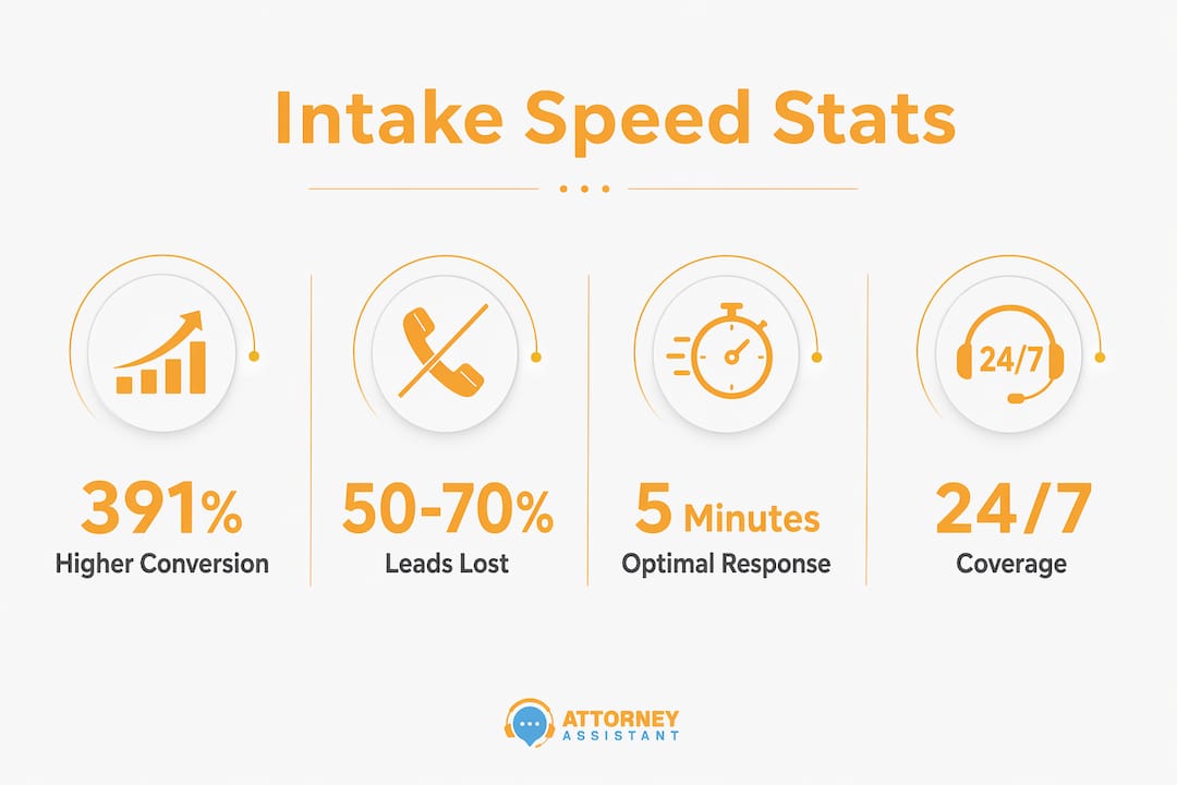 Infographic highlighting key intake speed statistics